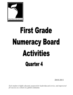 Numeracy Board Quarter 4