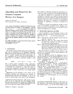 Algorithm and Bound for the Greatest Common Divisor of n Integers