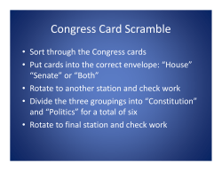 Congress Card Scramble