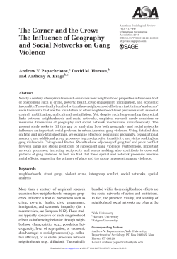 The Corner and the Crew: The Influence of Geography and Social