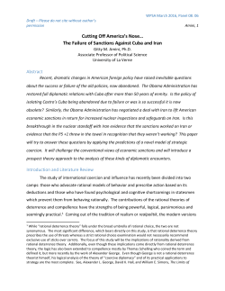 The Failure of Sanctions Against Cuba and Iran
