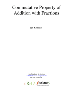 Commutative Property of Addition with Fractions