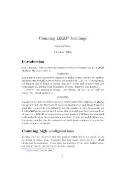 Counting LEGO r buildings