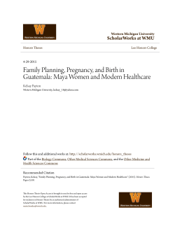 Family Planning, Pregnancy, and Birth in Guatemala: Maya Women