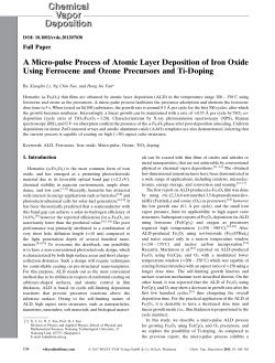 A Micro‐pulse Process of Atomic Layer Deposition of Iron Oxide