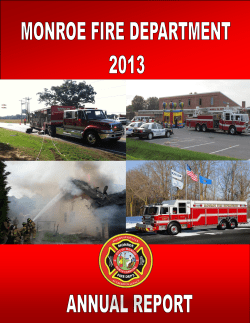 Mnroe Fire Department Annual Report - Fire Home