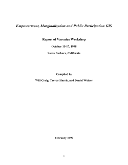 Empowerment, Marginalization and Public Participation GIS