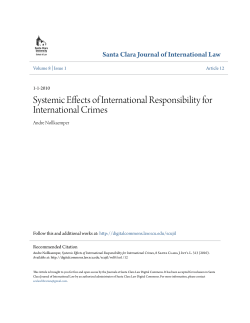 Systemic Effects of International Responsibility for International Crimes