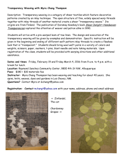 Transparency Weaving with Myra Chang Thompson Description