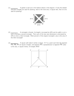 (1) A garden is laid out in the fashion shown in the