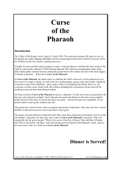 Curse of the Pharaoh - Introduction