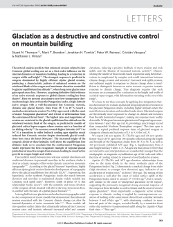 Thompson et al., 2010, Glaciation as a destructive and constructive