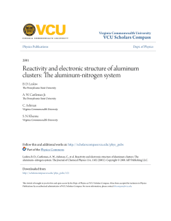Reactivity and electronic structure of aluminum clusters: The