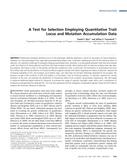 A Test for Selection Employing Quantitative Trait Locus