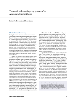 The credit risk-contingency system of an Asian development bank