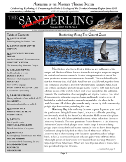 2013 S - Monterey Audubon Society