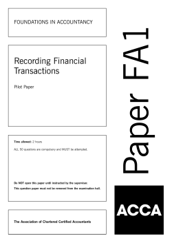 Recording Financial Transactions