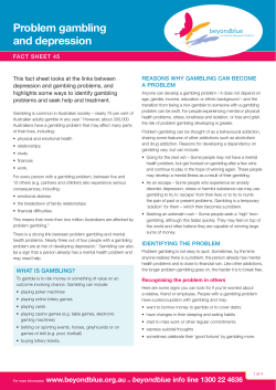 Problem gambling and depression