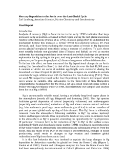 Mercury Deposition to the Arctic over the Last Glacial Cycle Carl