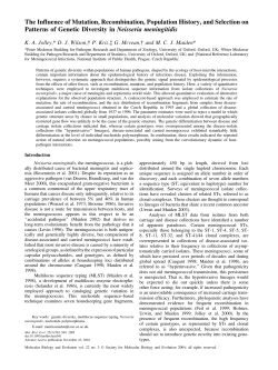 The Influence of Mutation, Recombination
