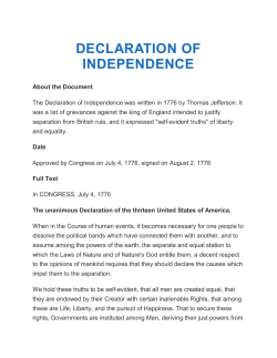 Declaration of Independence