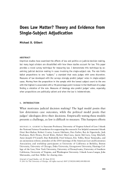 Does Law Matter? Theory and Evidence from