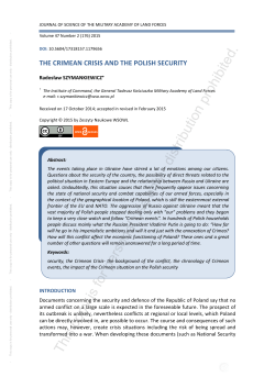 the crimean crisis and the polish security