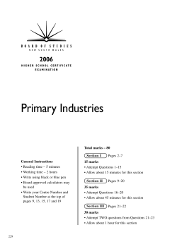 Primary Industries