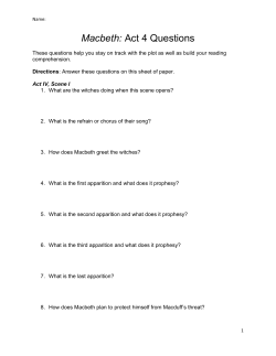 Macbeth: Act 4 Questions