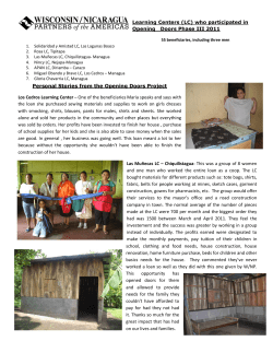 Learning Centers (LC) who participated in Opening Doors Phase III