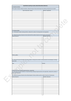 Specify, if applicable: Number of persons: Type: Number of persons