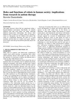 Roles and functions of robots in human society: implications from