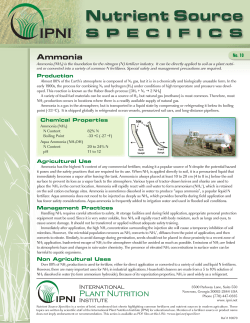 Ammonia - International Plant Nutrition Institute
