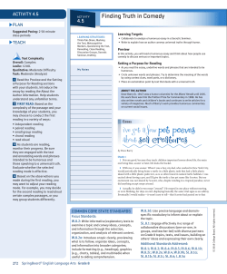 Finding Truth in Comedy