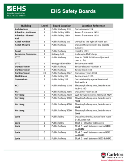 EHS Safety Boards - Carleton University