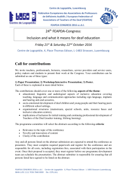 24th FEAPDA-Congress: Inclusion and what it means for deaf