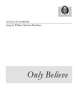 Only Believe Song Book