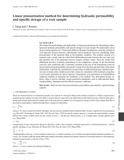 Linear pressurization method for determining hydraulic permeability