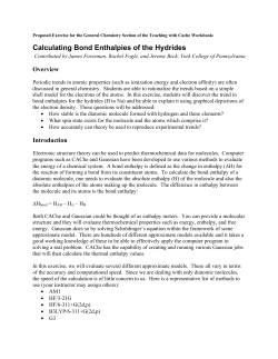 Bond Enthalpies of the Hydrides