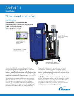 AltaPail II 20-liter or 5-gallon pail hot melt adhesive melter