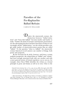 Parodies of the Pre-Raphaelite Ballad Refrain