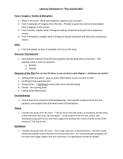 Literary Elements in &ldquo;The Scarlet Ibis&rdquo;