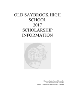 Scholarships 2017 - Old Saybrook Public Schools