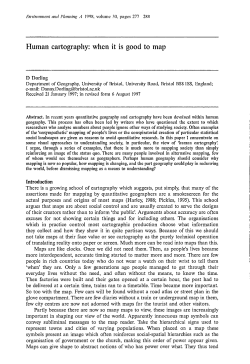 Human cartography: when it is good to map