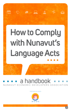 How to Comply with Nunavut`s Language Acts