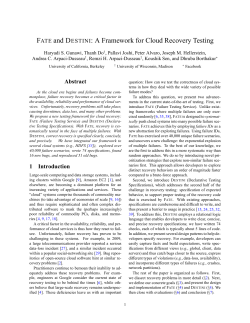 FATE and DESTINI - Berkeley Database Group