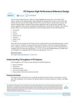 PCI Express High Performance Reference Design