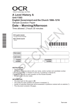 English Government and the Church 1066&ndash;1216