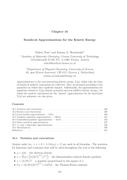 Chapter 16 Semilocal Approximations for the Kinetic Energy