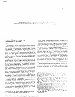 Reaction of Copper(I) Hydride with Organocopper(i) Compounds I